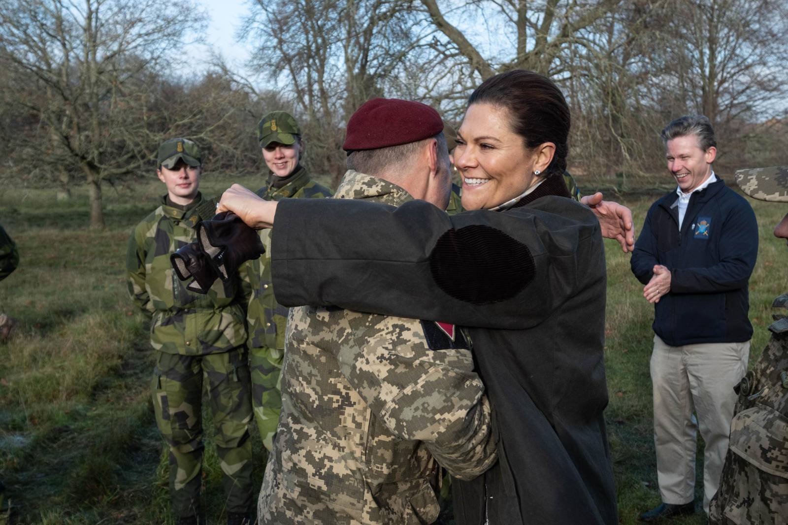 Victoria, Crown Princess of Sweden, Duchess of Västergötland and Prince Daniel, Duke of Västergötland, visited Ukrainian servicemen