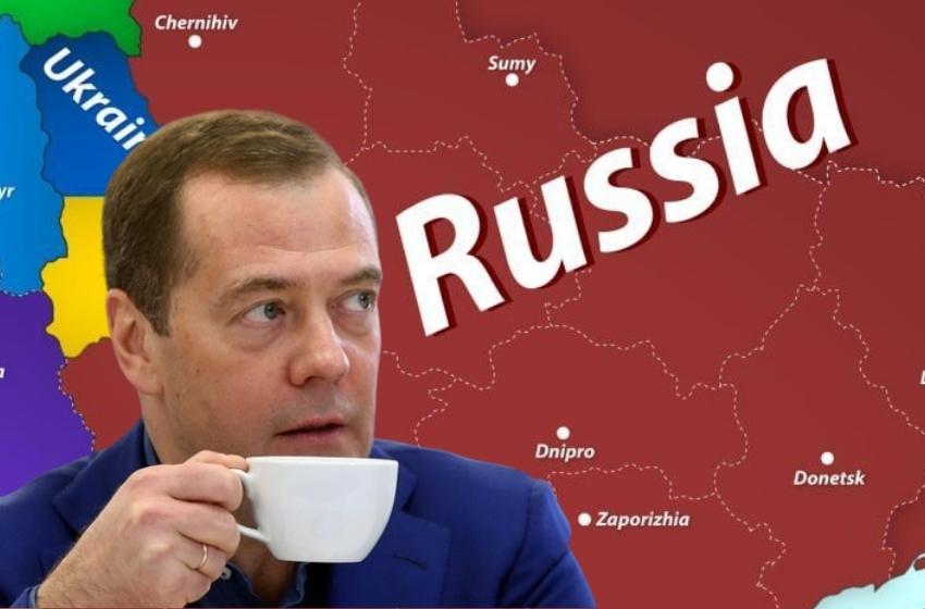 Dmitry Medvedev has declared Russia's intention to capture the Ukrainian cities of Odessa, Dnipro, Kharkiv, Mykolaiv, and Kyiv