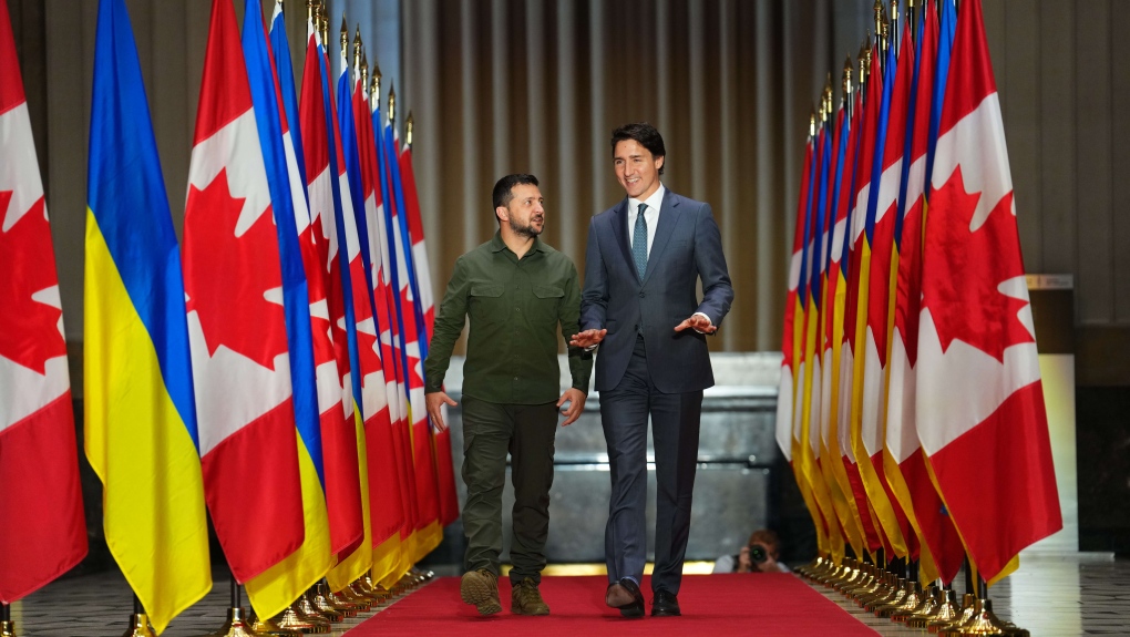 Volodymyr Zelensky and Justin Trudeau discussed bolstering Ukraine's sky shield