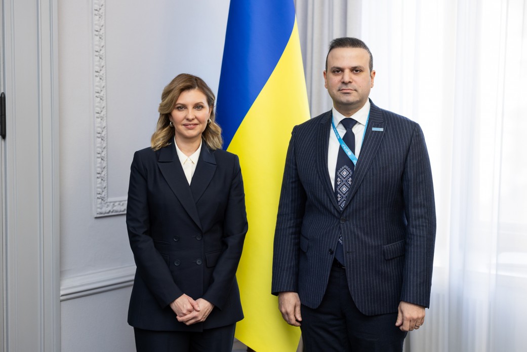 First Lady meets with new head of UNICEF Country Office in Ukraine Munir Mammadzade