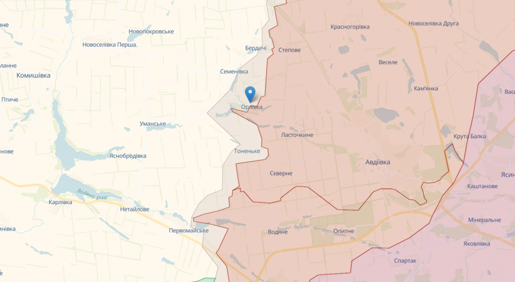 The Ukrainian Armed Forces have expelled Russian military personnel from the outskirts of Orlivka