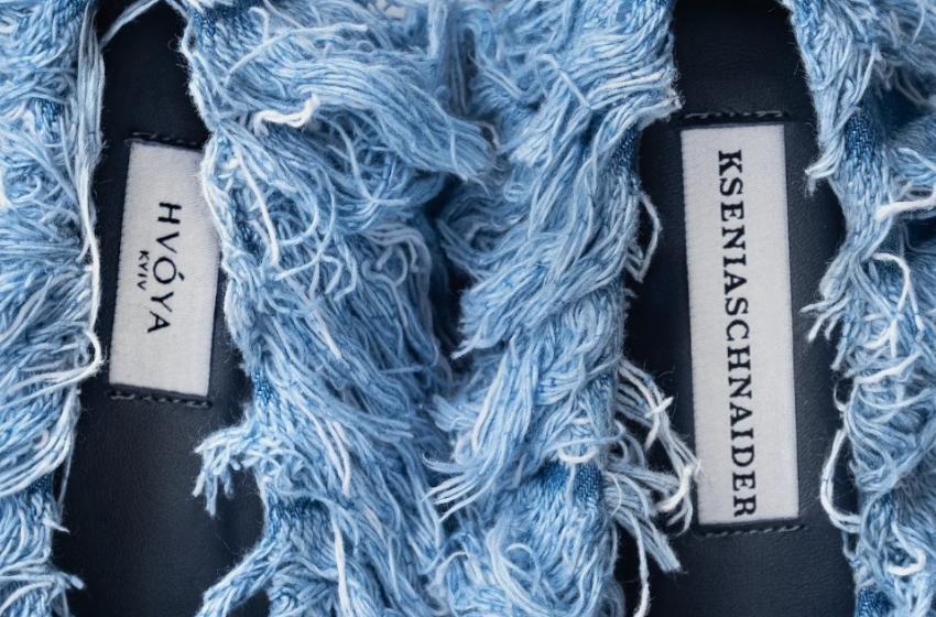 Ukrainian brands Ksenia Schnaider and Hvoya have introduced a joint denim footwear collection