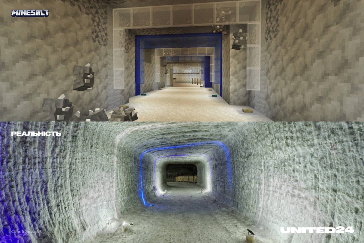 United24 recreated the salt mines of Soledar in the game to rebuild the school destroyed by the Russians