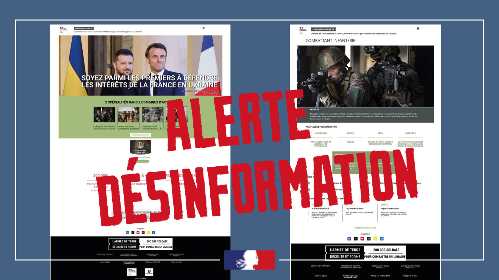France has blocked a fake website recruiting volunteers for the war in Ukraine