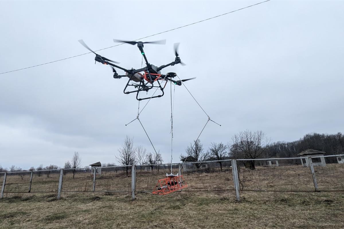 Ukrainian developers have tested a sensory technology for detecting mines from drones