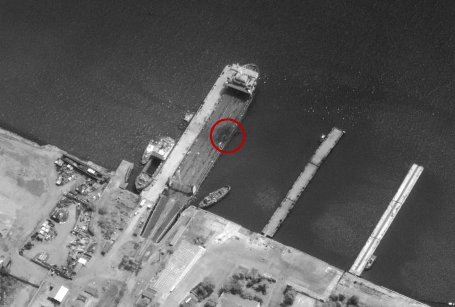 The General Staff has released satellite images of the damaged Russian ferry in Kerch