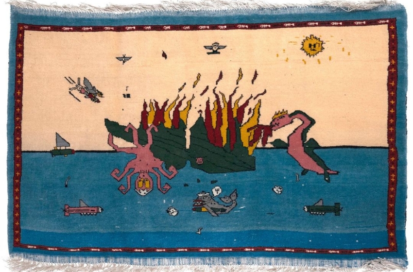 Ukrainian and Afghan artists have created a collection of war carpets