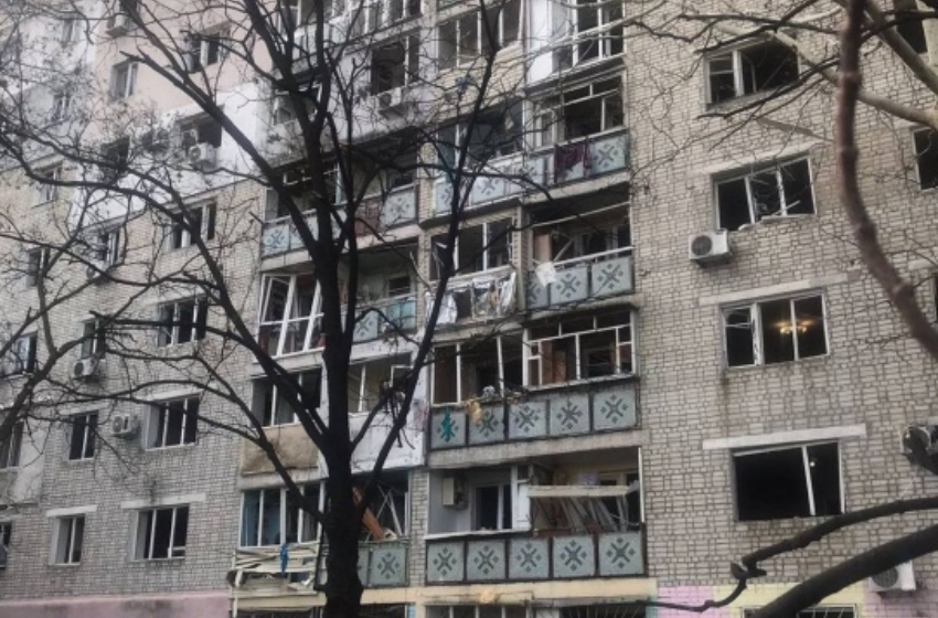 In Chornomorsk, a nine-story building was damaged due to a drone attack, resulting in five injured