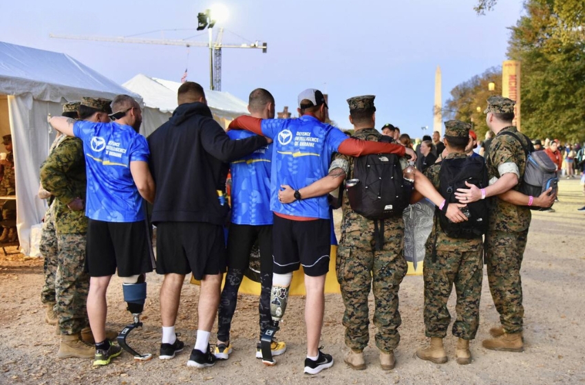 Ukrainian intelligence officers completed the U.S. Marine Corps Marathon