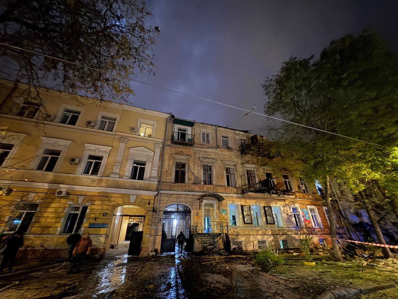 Russians strike residential building in Odessa