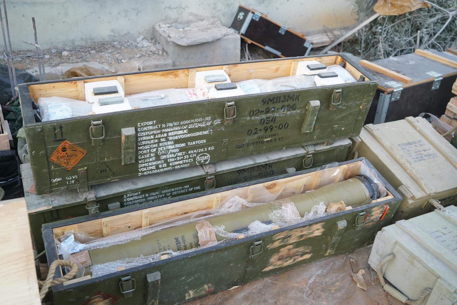 Israel has found large stocks of modern Russian weapons with Hezbollah militants