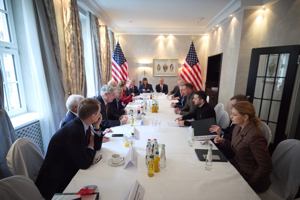 The President discussed continued military support for Ukraine with U.S. senators