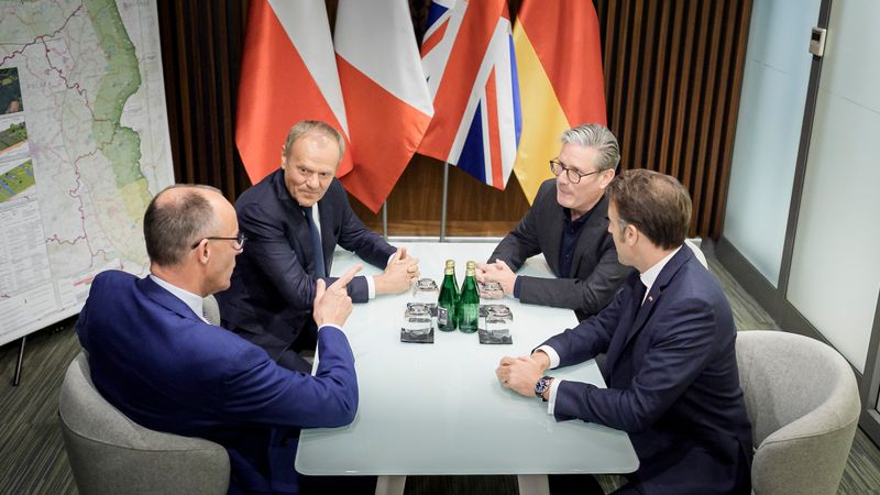 Leaders of France, Germany, the UK, and Poland arrive in Kyiv