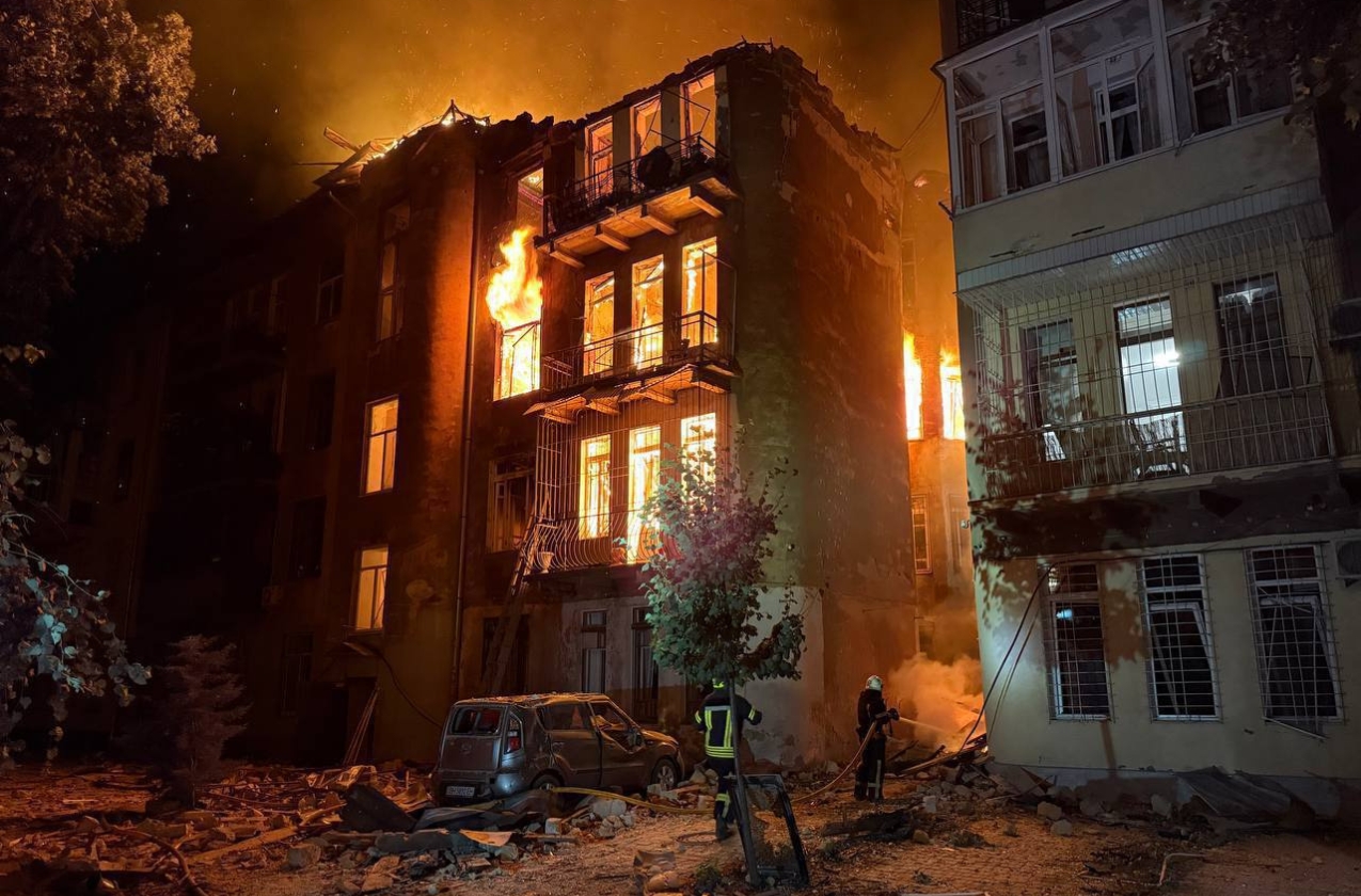 Fires broke out in Odessa after a drone attack, 14 people injured