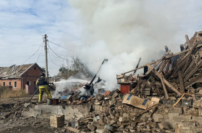 Russian drone and artillery strikes hit Ukrainian regions