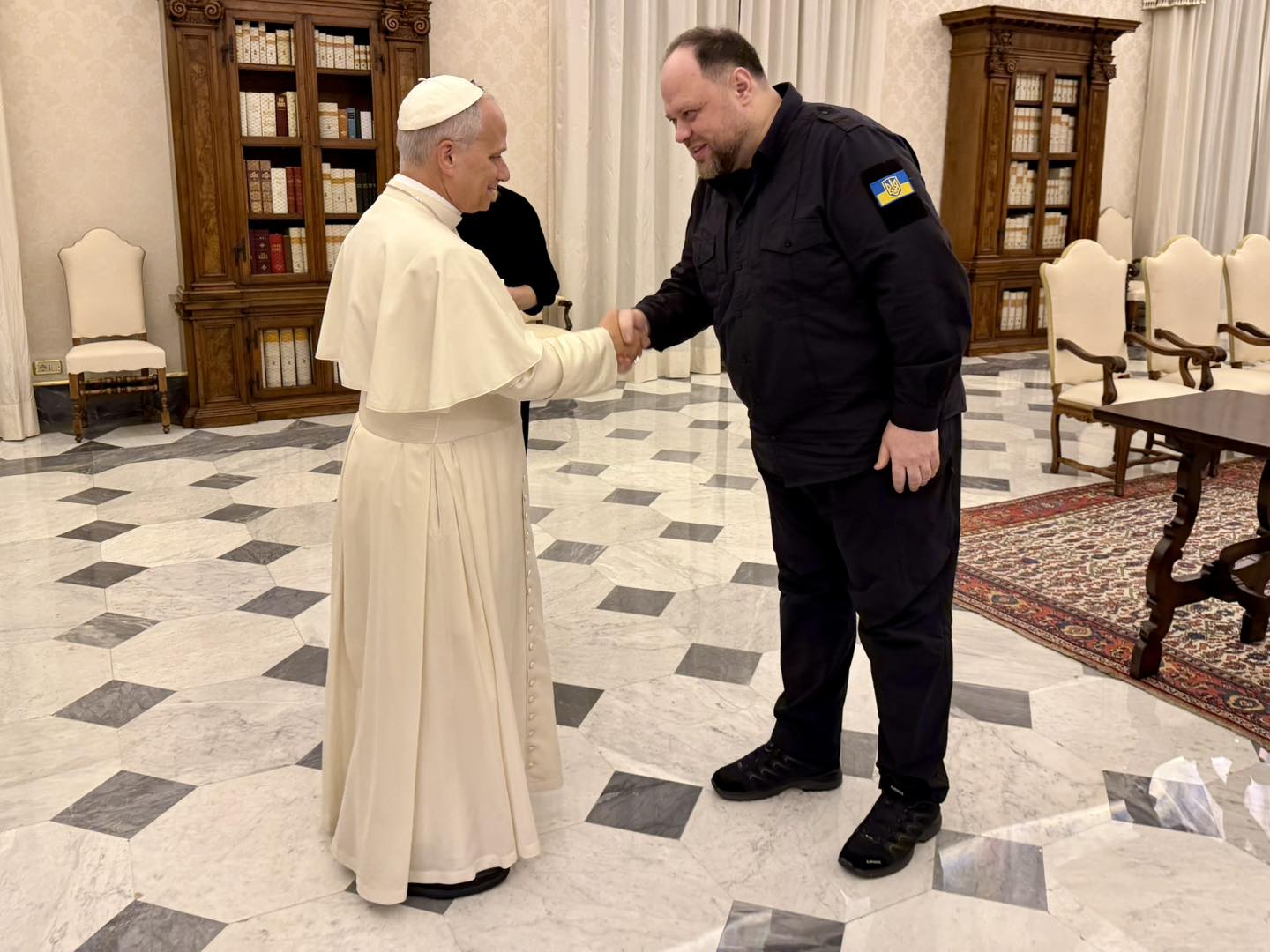 Verkhovna Rada Chairman Stefanchuk meets Pope Leo XIV on humanitarian issues