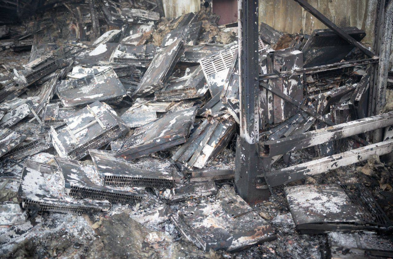 Russian drones strike household appliance warehouse in Odessa region