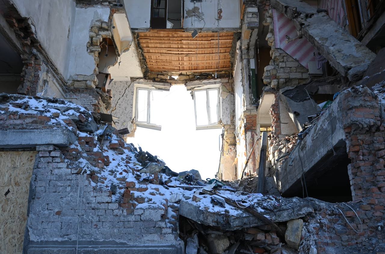 UN representatives inspect buildings destroyed by Russian attack in Odessa