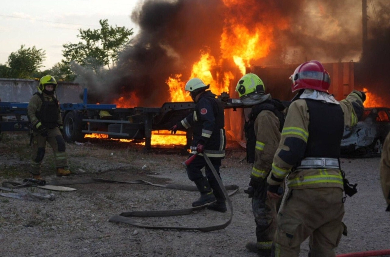 Overnight drone strike hits energy facility and gas stations in Odessa region