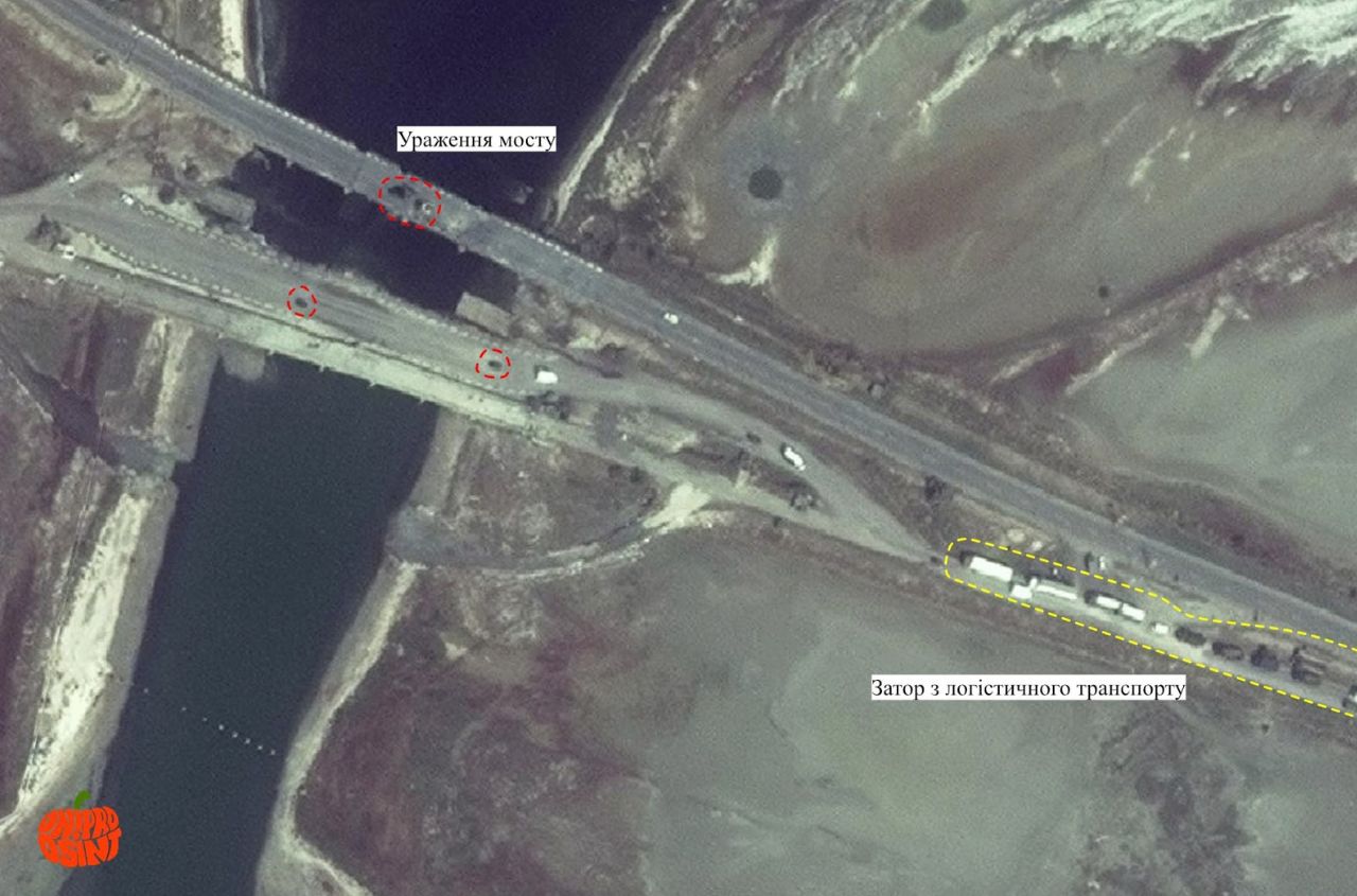 Key Chonhar bridge linking Crimea and Kherson heavily damaged