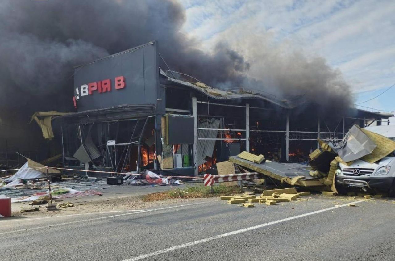 Russian jet-powered drone strikes supermarket in Odessa region